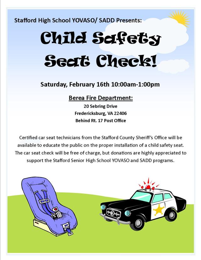 Child Safety Seat Check - Stafford County Sheriffs Office